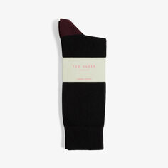 Классические эластичные носки из смесового органического хлопка с контрастными вставками Ted Baker, черный