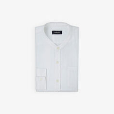 Рубашка узкого кроя из льна и хлопка Willis с накладными карманами Balibaris, белый