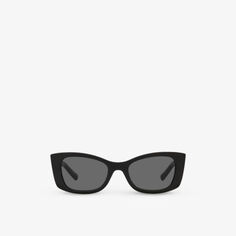 Женские солнцезащитные очки из ацетата SL593 в прямоугольной оправе Saint Laurent, черный