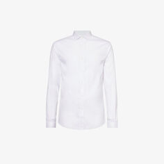 Рубашка узкого кроя из смесового хлопка стрейч Ikks, цвет blanc
