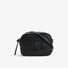 Кожаная сумка для фотоаппарата Anna с тисненым логотипом Vivienne Westwood, черный