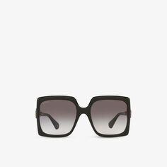 Солнцезащитные очки GG0876S в квадратной оправе из стекла и ацетата Gucci, черный
