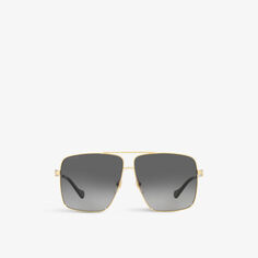 Солнцезащитные очки-авиаторы GG1087S в металлической оправе Gucci, желтый