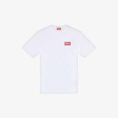 Хлопковая футболка T-Just с короткими рукавами и логотипом Diesel, цвет 100
