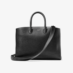 Кожаная сумка-тоут Madison с логотипом Aspinal Of London, черный