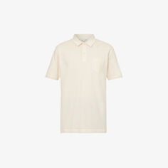 Рубашка-поло Riviera классического кроя из хлопкового джерси Sunspel, цвет undyed