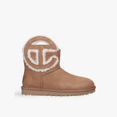 Кожаные ботильоны UGG x Telfar с вышитым логотипом Ugg, коричневый