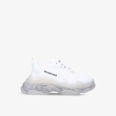 Женские кроссовки Triple S Clear Sole из искусственной кожи и сетки Balenciaga, белый