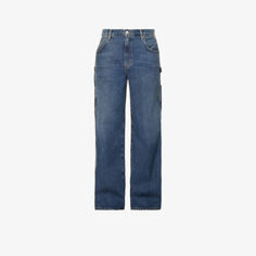 Широкие джинсы Otto со средней посадкой из смесового органического денима Agolde, цвет darkness