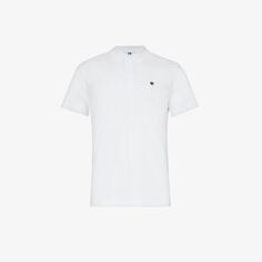 Рубашка-поло обычного кроя из переработанного полиэстера с фирменным принтом Ace Bjorn Borg, белый
