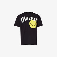 Футболка MARKET x Smiley Gothic с логотипом из хлопкового джерси Market, черный