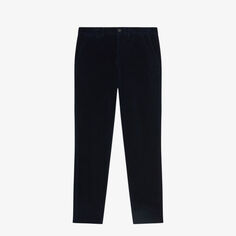 Вельветовые брюки прямого кроя Payet из хлопкового эластичного материала Ted Baker, темно-синий