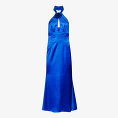 Платье макси из эластичной ткани с цветочной аппликацией Amy Lynn, цвет cobalt