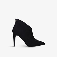 Ботильоны Fire на каблуке из веганской замши Kg Kurt Geiger, черный