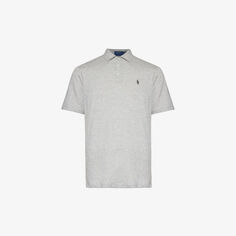 Рубашка-поло из хлопка и льна с вышитым логотипом Polo Ralph Lauren, цвет steel heather