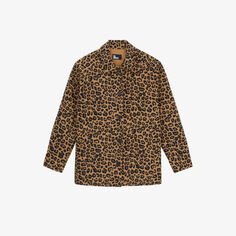 Тканая рубашка с леопардовым принтом The Kooples, цвет leopard