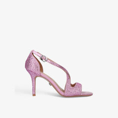 Атласные босоножки на каблуке Symmetry, украшенные драгоценными камнями Carvela, розовый