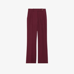 Прямые брюки Pixia из эластичной ткани со средней посадкой Claudie Pierlot, цвет rouges