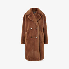 Пальто свободного кроя Teddy из искусственного меха Whistles, коричневый