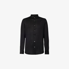 Рубашка из джерси со складками на манжетах Emporio Armani, цвет nero