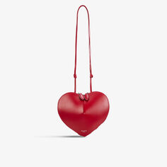 Кожаная сумка через плечо Le Coeur в форме сердца Alaia, цвет laque AlaÏa