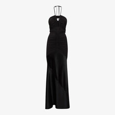 Тканое платье макси Thalia с глубоким вырезом Reiss, черный