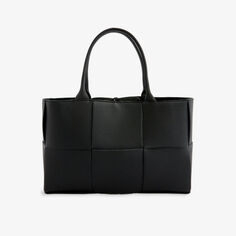 Кожаная большая сумка Arco среднего размера Bottega Veneta, черный