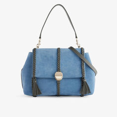 Кожаная сумка через плечо Penelope среднего размера Chloe, синий