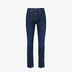 Узкие прямые джинсы Slimmy Luxe Performance из эластичного органического денима 7 For All Mankind, синий