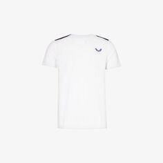Сетчатая футболка с контрастными вставками и фирменным принтом Castore, белый