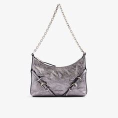 Кожаная сумка через плечо Voyou Party Givenchy, серый