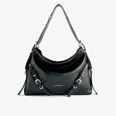 Кожаная сумка через плечо Voyou среднего размера Givenchy, черный