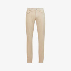 Узкие прямые джинсы из эластичного денима Paige, цвет toasted almond