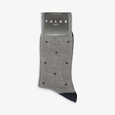 Носки из смесового хлопка в горошек Falke, антрацит