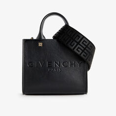 Кожаная мини-сумка G с верхней ручкой Givenchy, черный
