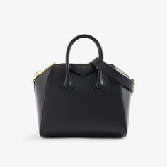 Миниатюрная кожаная сумка Antigona с верхней ручкой Givenchy, черный