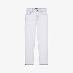 Отбеленные джинсы прямого кроя с пятью карманами The Kooples, белый