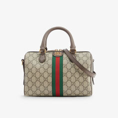 Холщовая сумка через плечо Ophidia GG Supreme Gucci, цвет beb/nacero/vrv