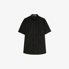 Рубашка Knigfrd классического кроя из смесового льна с короткими рукавами Ted Baker, черный