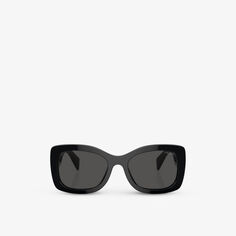 Солнцезащитные очки PR A08S в овальной оправе из ацетата Prada, черный