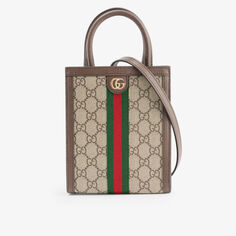 Холщовая сумка через плечо Ophidia GG Supreme Gucci, цвет beb/nacero/vrv