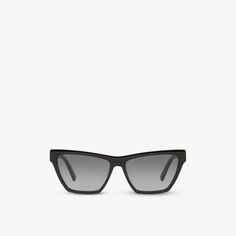 SL M103 прямоугольные солнцезащитные очки «кошачий глаз» из ацетата Saint Laurent, черный