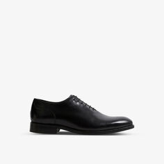 Кожаные туфли с миндалевидным носком Reiss, черный