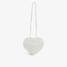 Кожаная сумка через плечо Le Coeur в форме сердца Alaia, цвет blanc optique AlaÏa