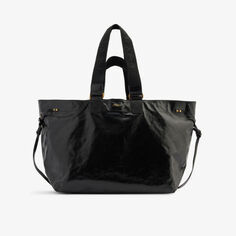 Кожаная сумка-тоут Wardy с логотипом Isabel Marant, черный