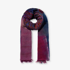 Большой шарф из кашемира и смесового шелка с графическим узором Dianora Salviati, цвет multi tones