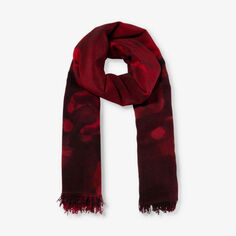 Большой шарф из кашемира и смесового шелка с графическим узором Dianora Salviati, красный