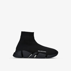Мужские кроссовки эластичной вязки Speed 20 Balenciaga, черный