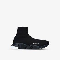 Мужские трикотажные кроссовки без шнуровки Speed со средней посадкой Balenciaga, черный