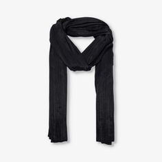 Базовый вязаный шарф со складками Pleats Please Issey Miyake, черный